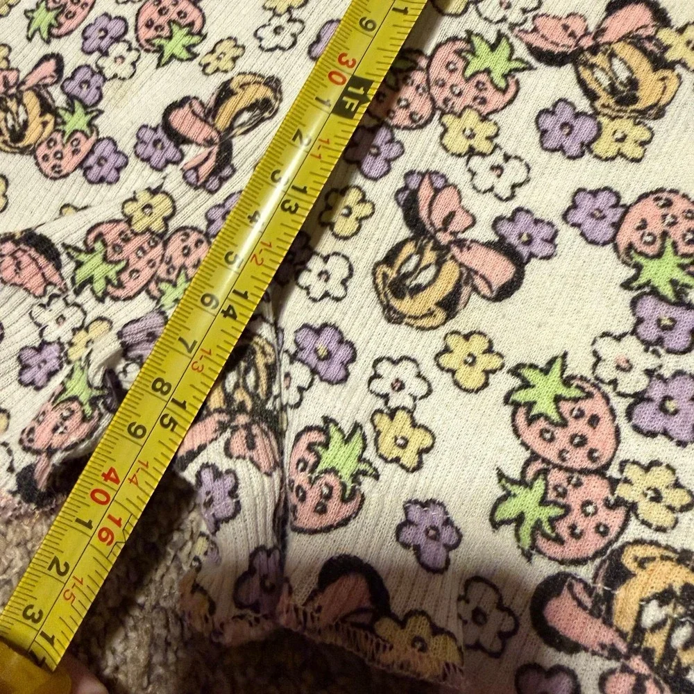 Vintage Disney Babies Romper 9-12M Minnie Strawberry Bee Floral Baby Girls 90s